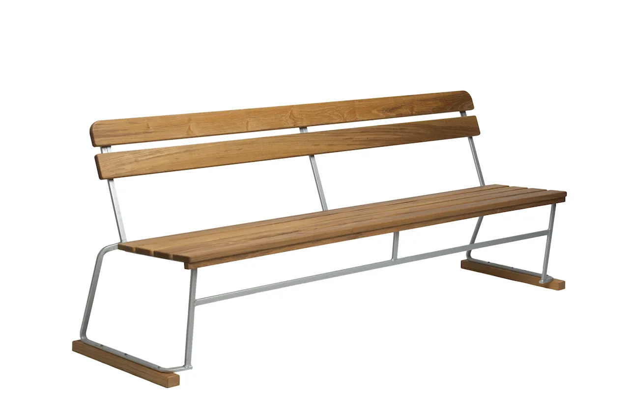 Soffa 5 - Obehandlad teak med varmförzinkat stativ