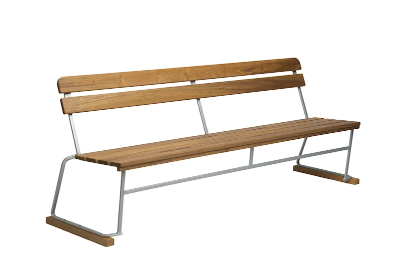 Soffa 5 - Obehandlad teak med varmförzinkat stativ