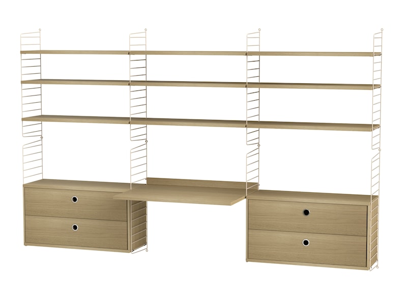 Workspace F Beige/Oak