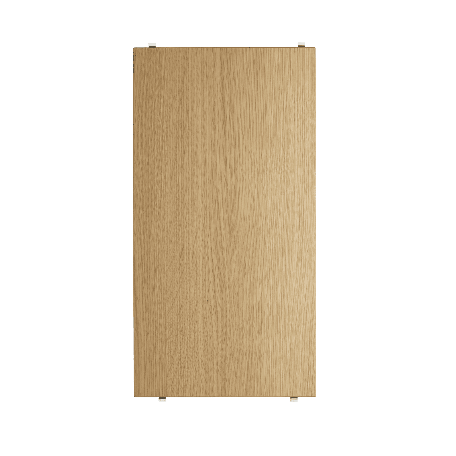 The wooden shelves are available in two widths, 58 and 78 cm, along with two depths, 20 and 30 cm. The shelves fit into wire and plex panels from String® System if the shelves and panels have the same depth. The shelves are flexible and easy to move around to meet your preferences. Create a monochrome shelf or mix shelves in different colours and types of wood. Each packaging contains three shelves and brackets.