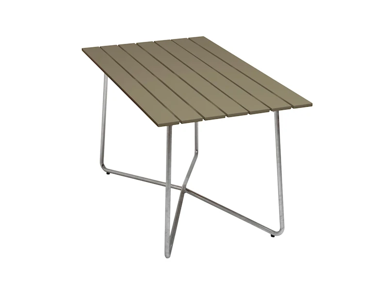 Bord B25A 120 - Ljusgrön ek med varmförzinkad stativ