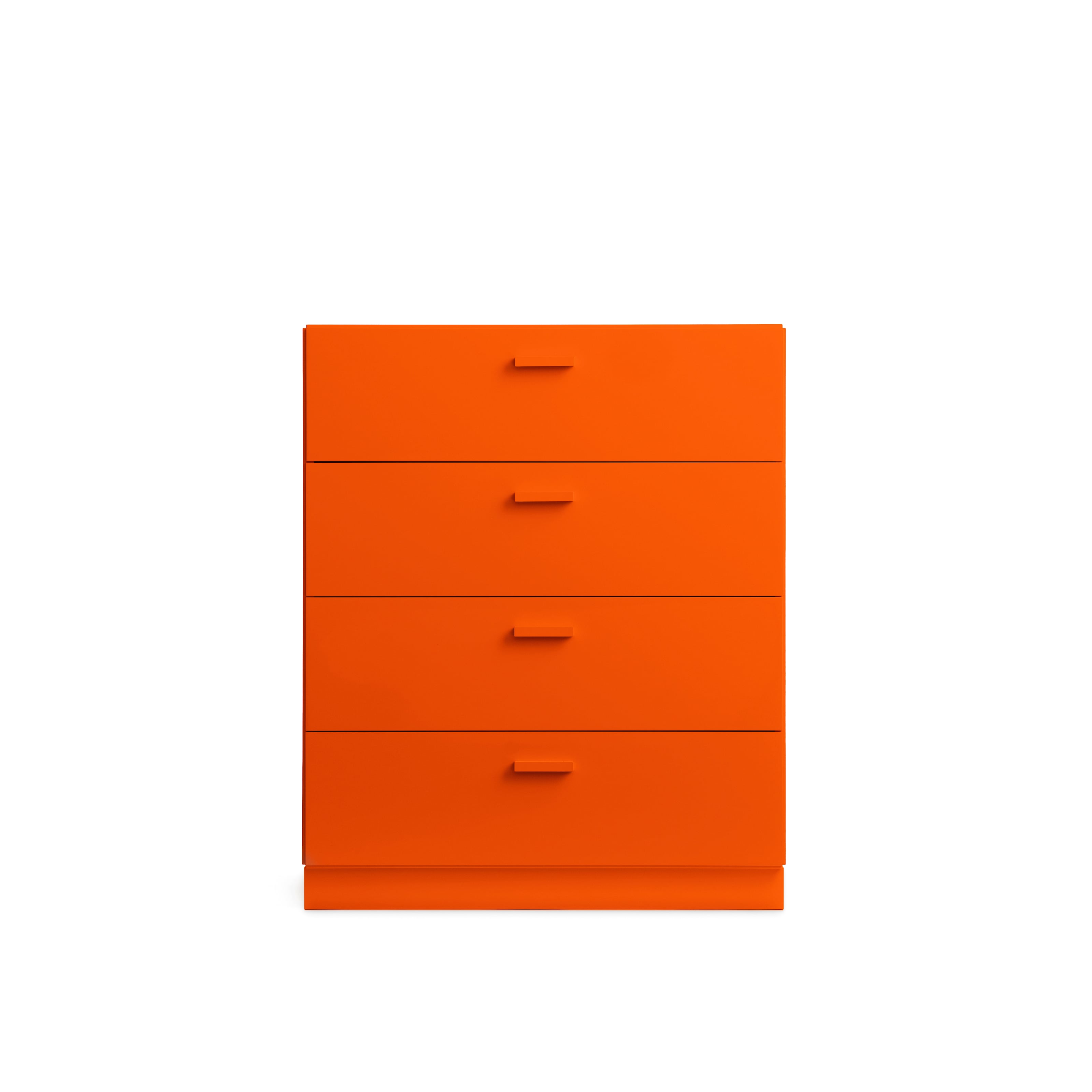 Relief Chest of drawers, wide  橙色