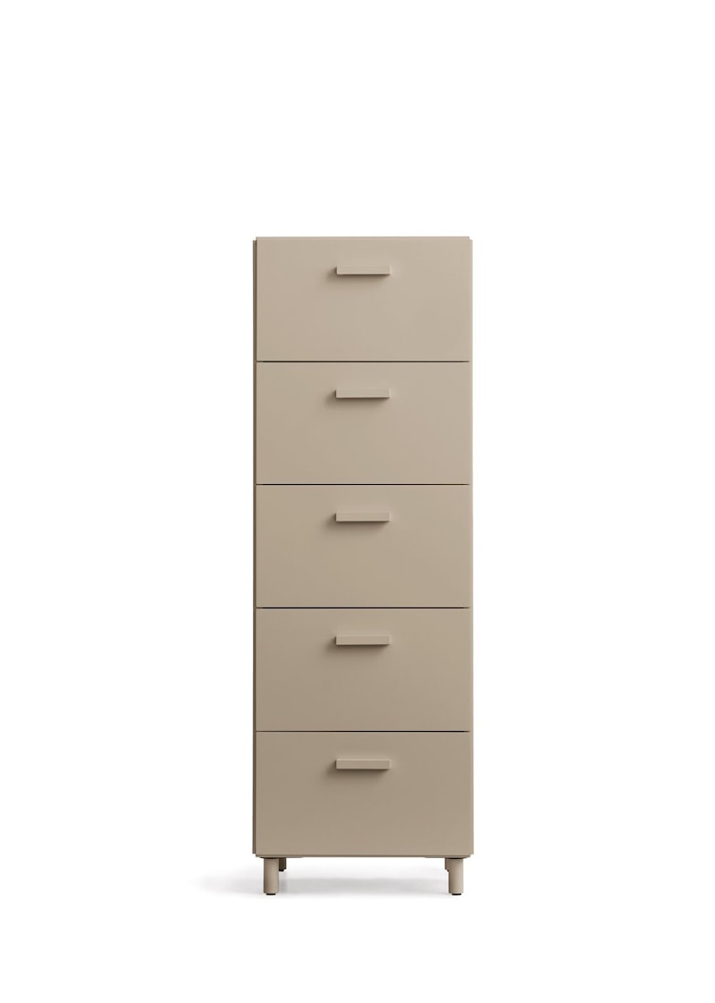 Relief Chest of drawers, tall Beige