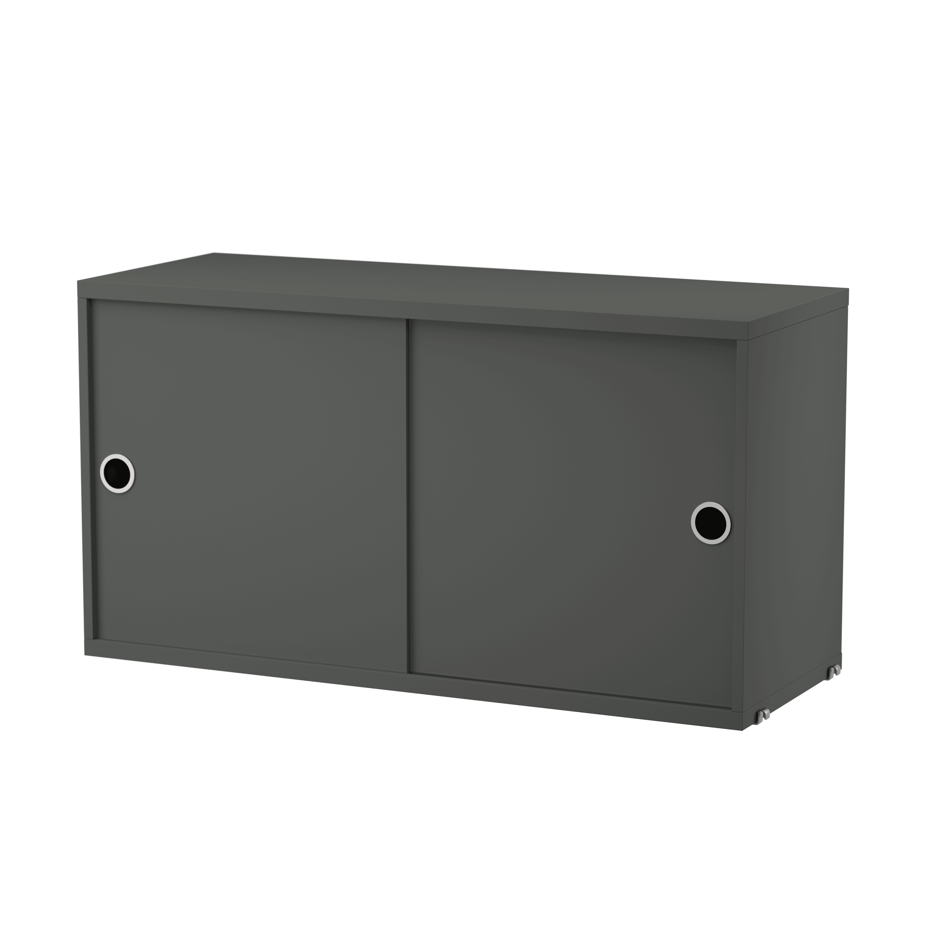 Cabinet with sliding doors w78 x d30 x h42 cm Dark grey
