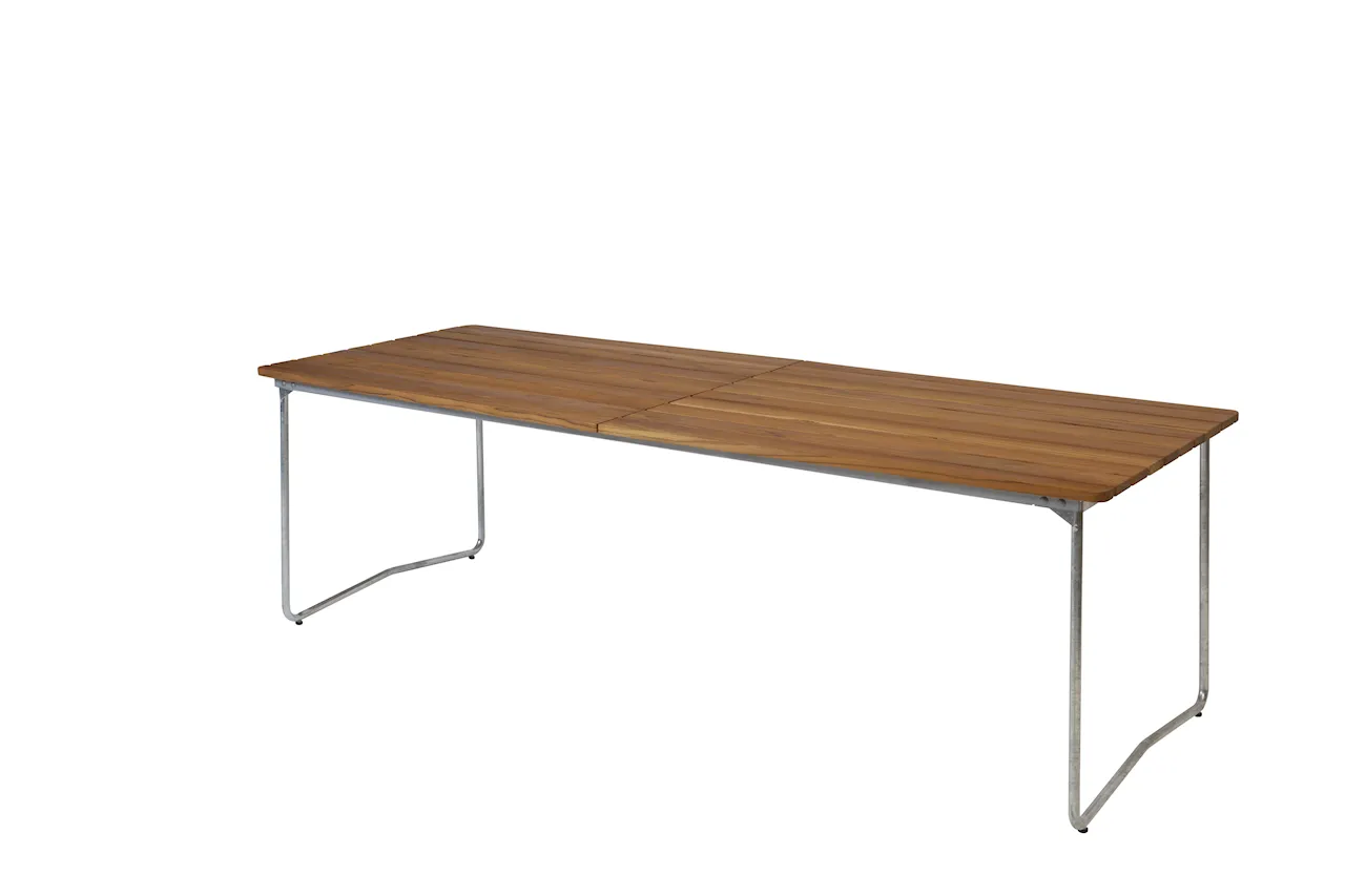 Bord B31 230 - Obehandlad teak med varmförzinkat stativ