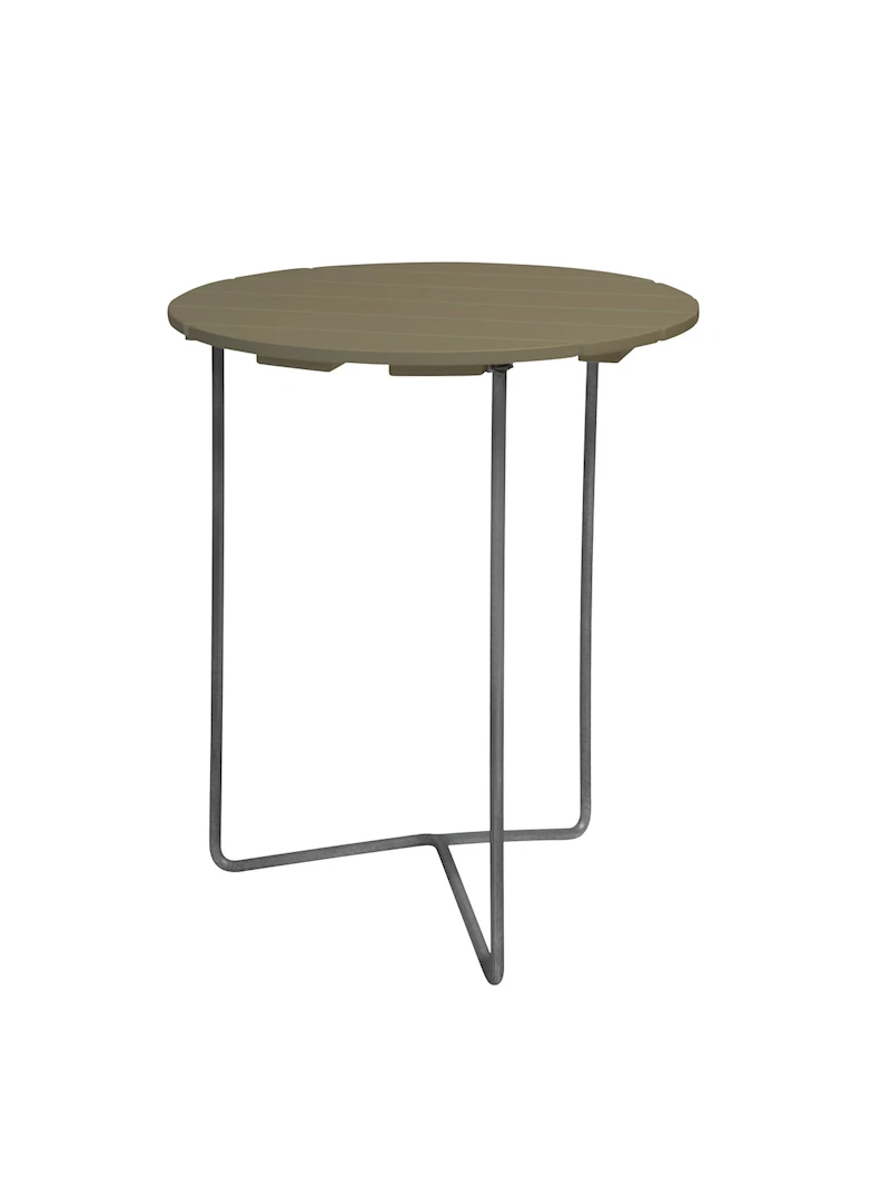 Bord 6B 60 - Ljusgrön ek med varmförzinkad stativ