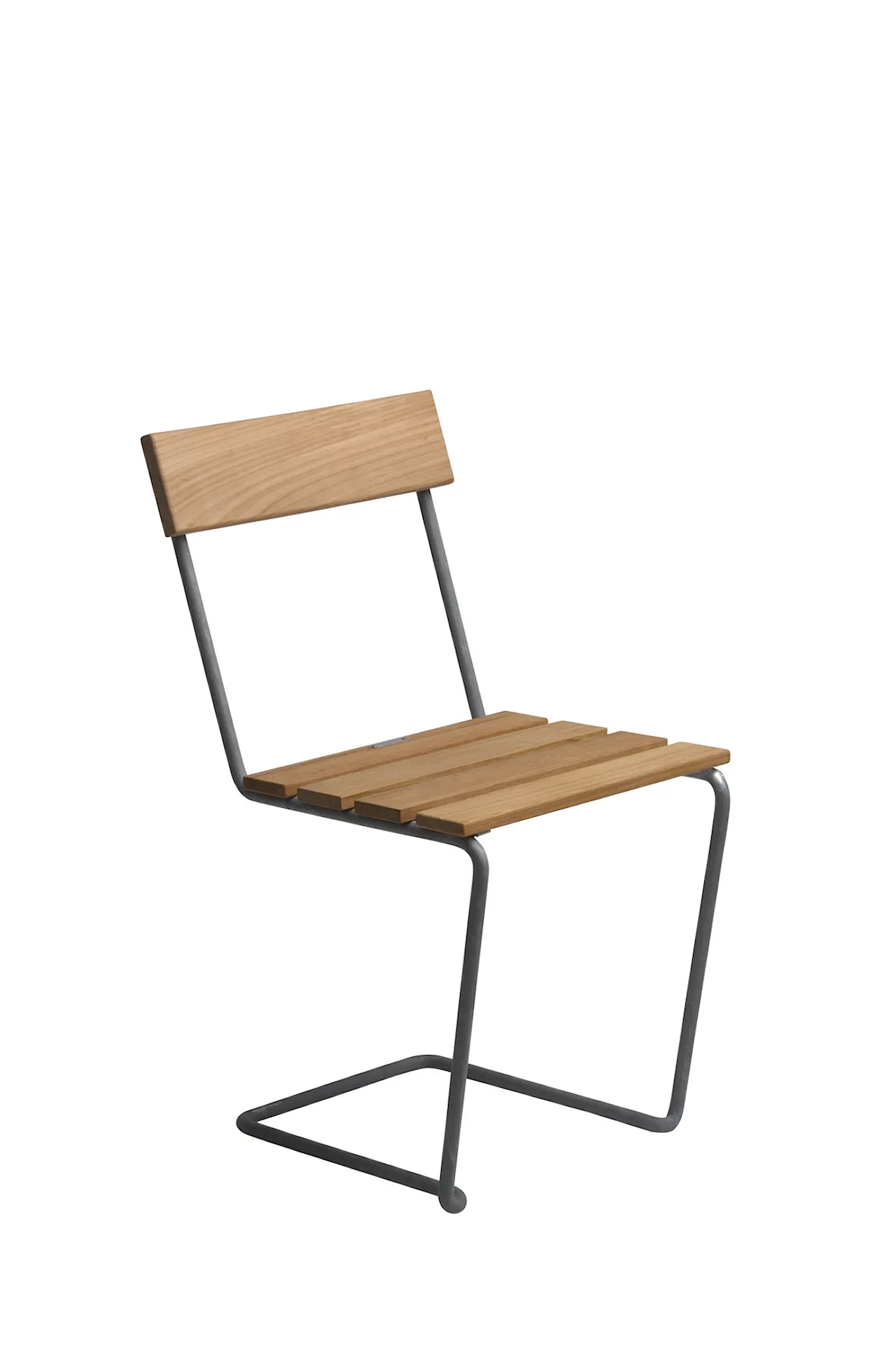 Stol 1 - Obehandlad teak med varmförzinkat stativ