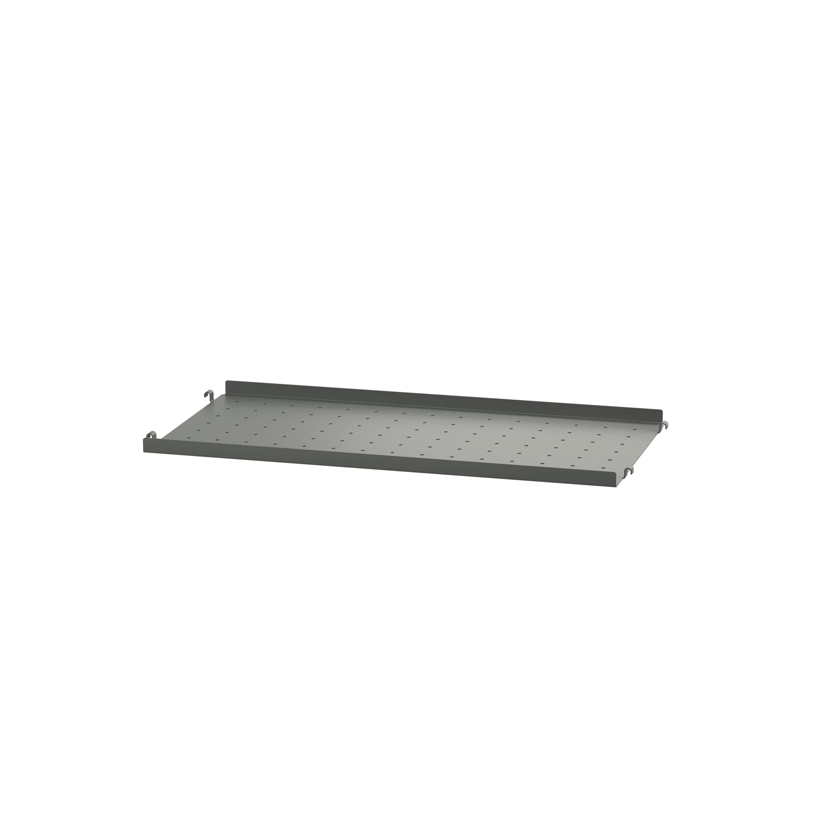 Metal shelves low w58 x d20 cm Dark grey