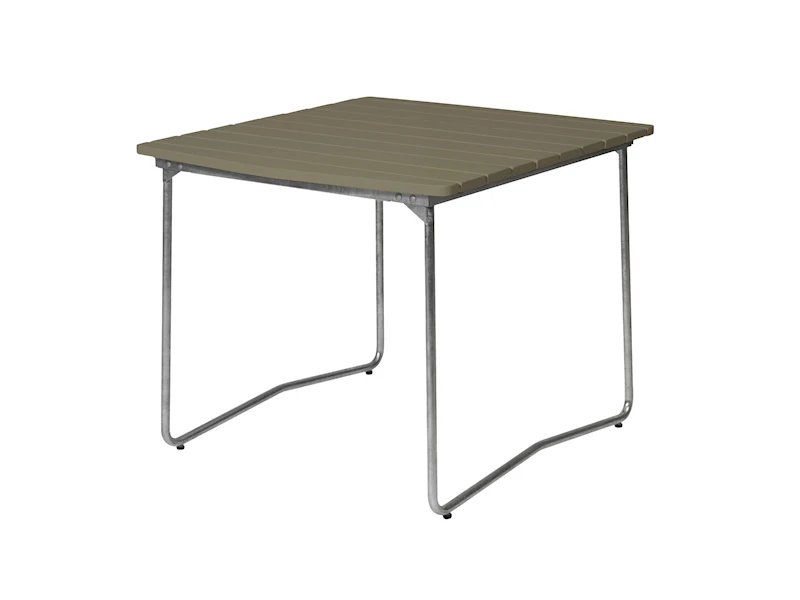 Bord B31 84 - Ljusgrön ek med varmförzinkad stativ