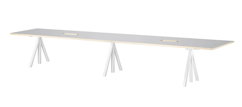 Height-adjustable conference tables 360x90 White