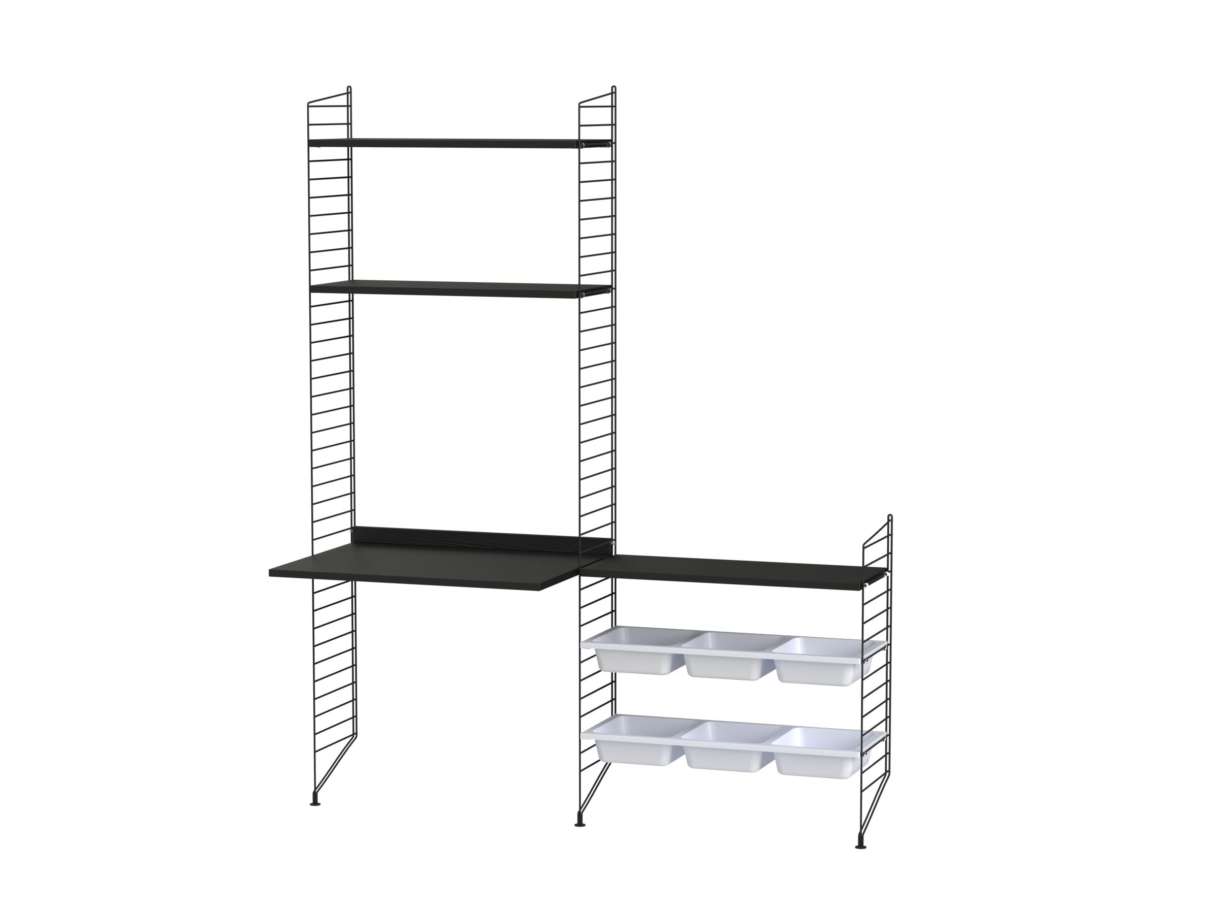 Kids room E Black/Black stained ash