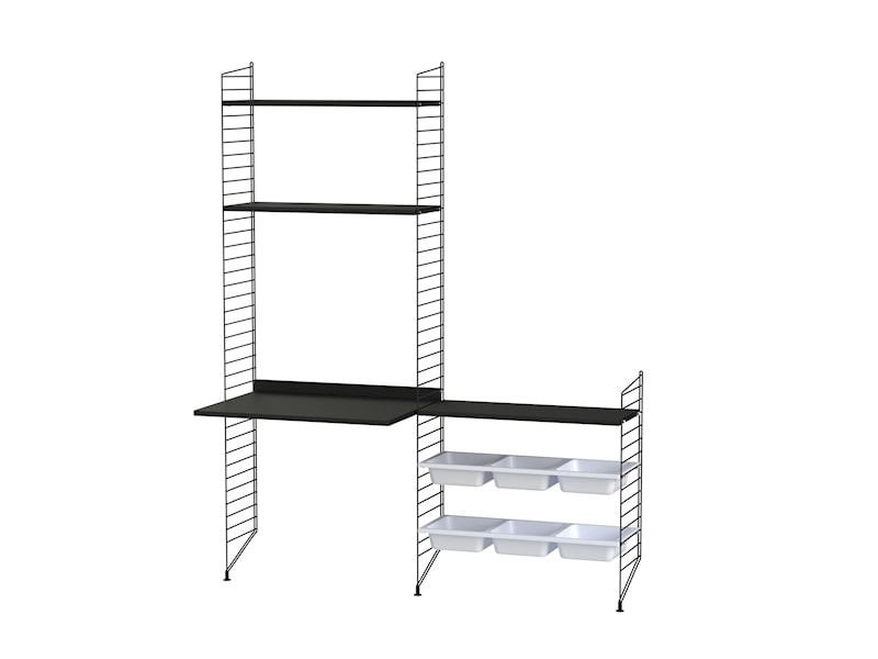 Kids room E Black/Black stained ash