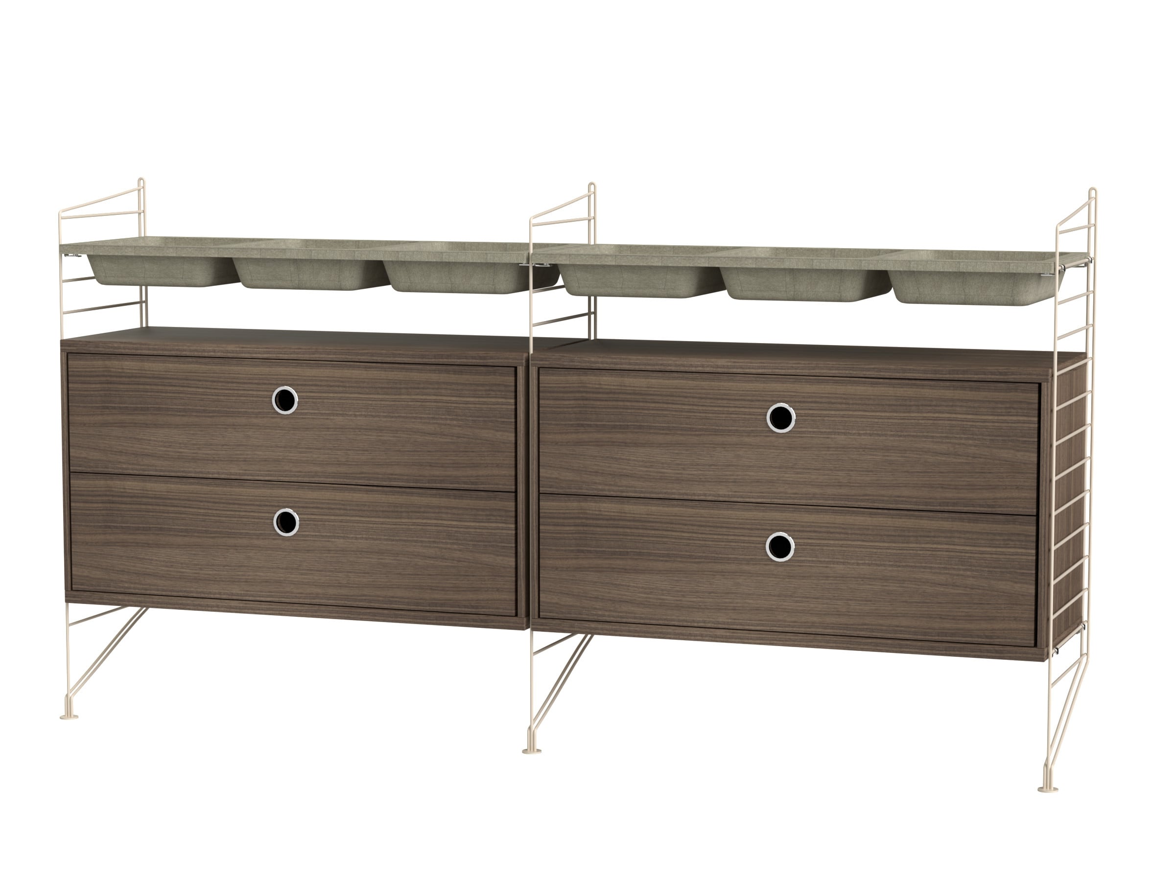 Sovrum G Beige/Valnöt