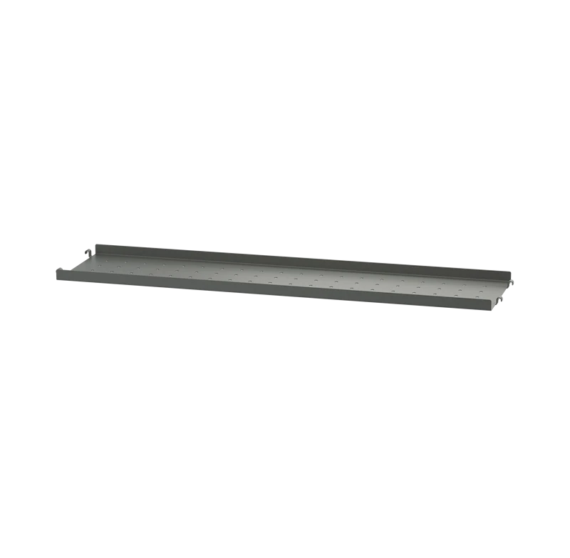 Metal shelf low edge