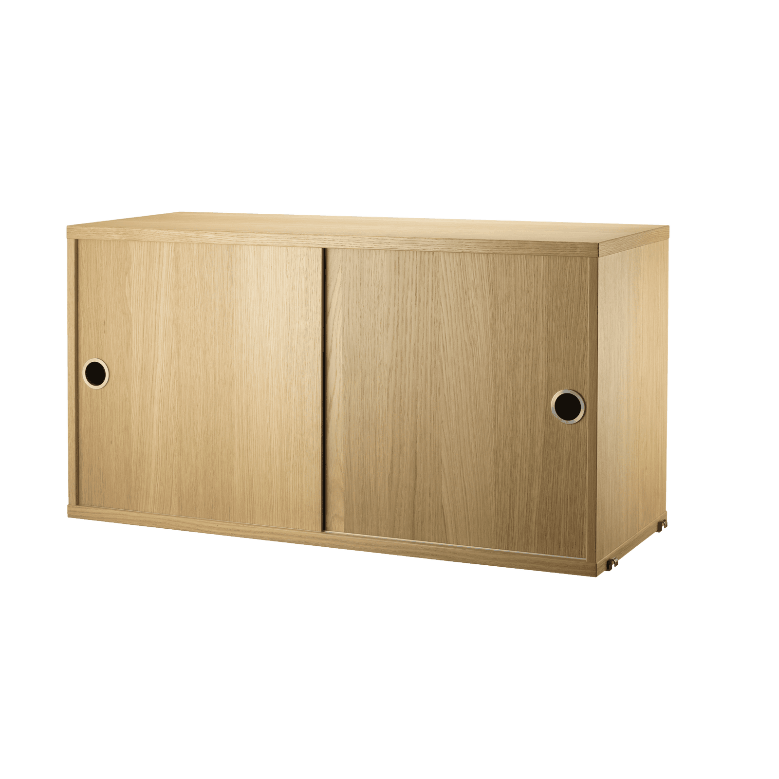 Cabinet with sliding doors w78 x d30 x h42 cm Oak