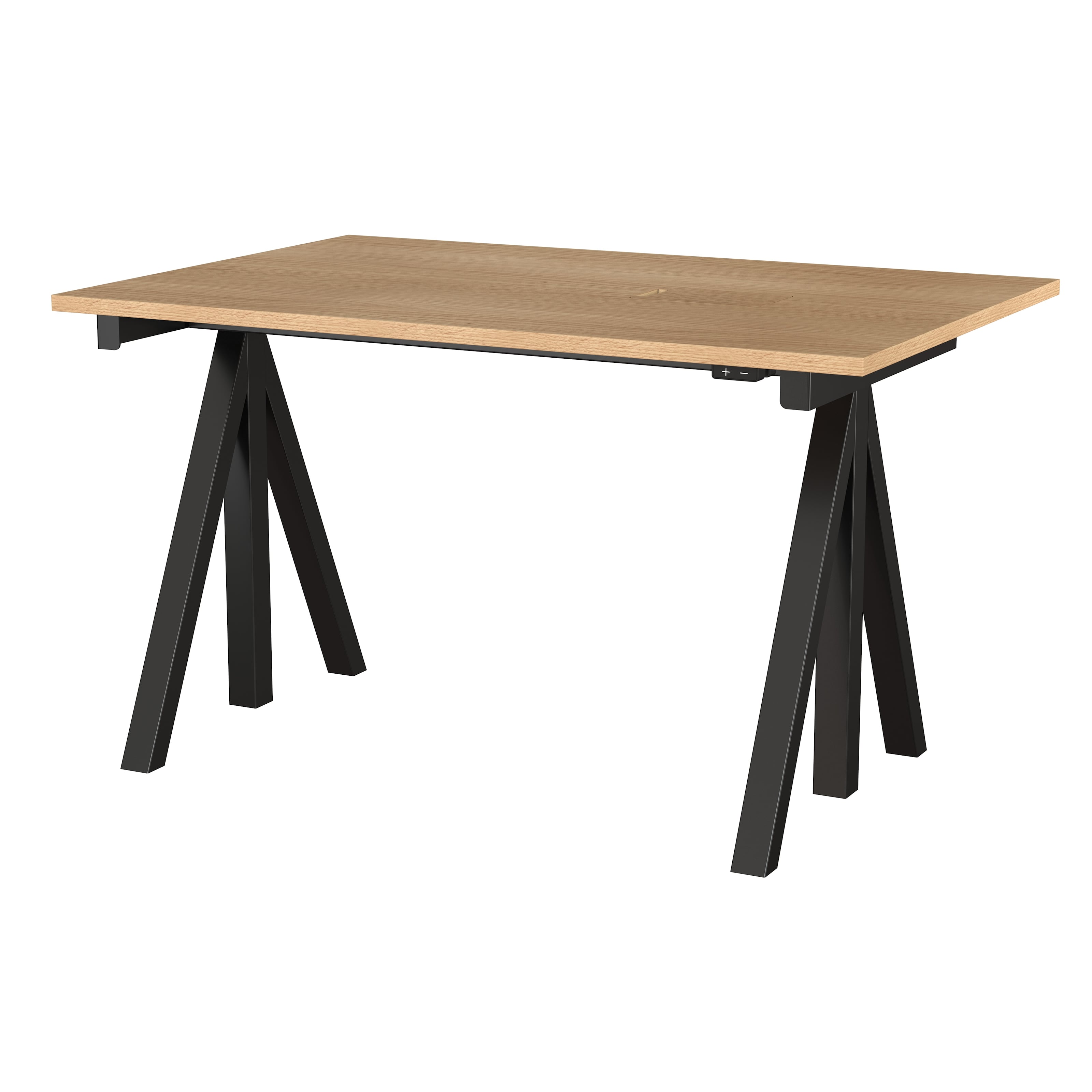 Height-adjustable work desk 120x78 Oak/Black