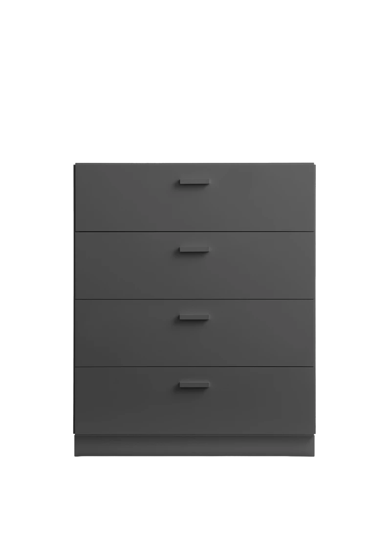 Relief Chest of drawers, wide  Grey