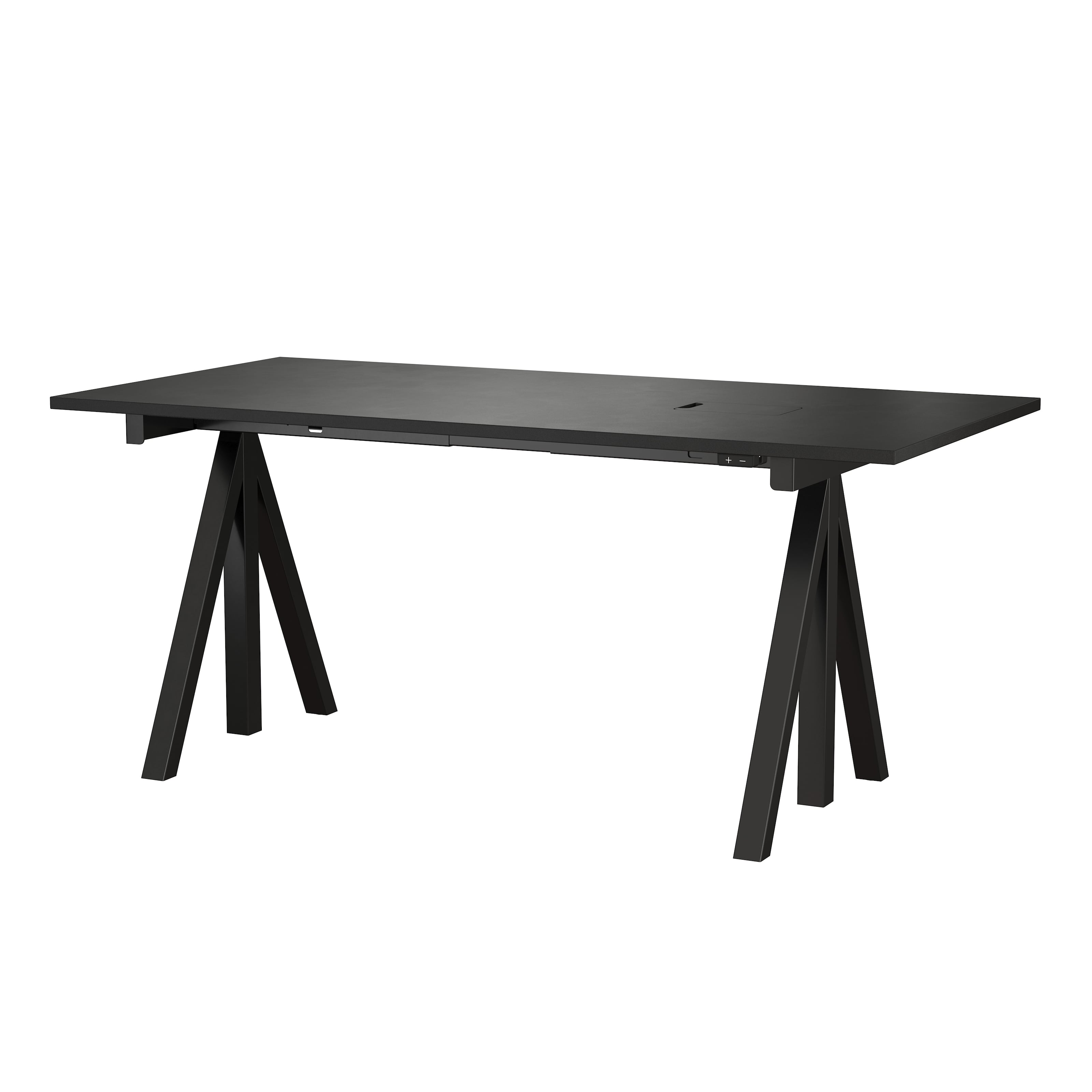 Height-adjustable work desk 160x78 Black