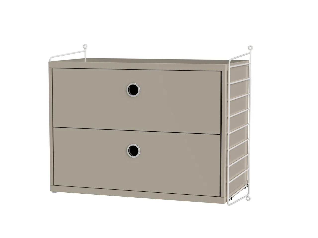 Product Image for String Sovrum A Vit/Beige Nattduksbord med lådhurts