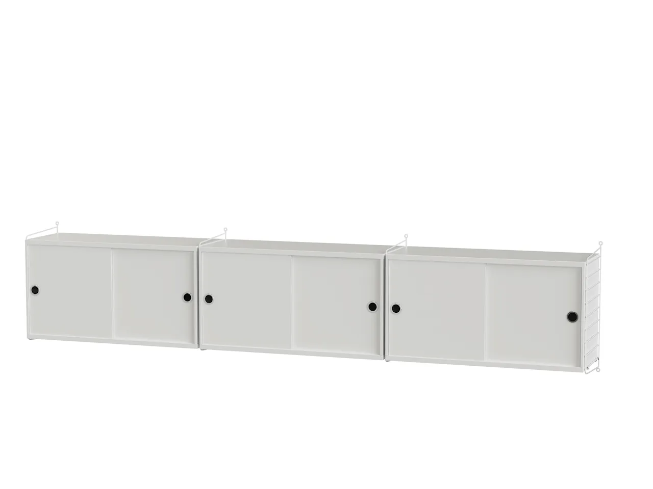 Product Image for String Vardagsrum D Vit/Vit Vägghängt sideboard med tre skåp, 240cm