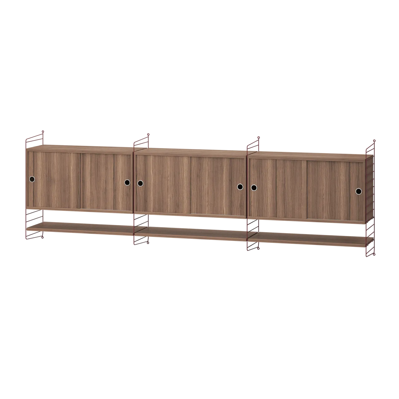 Product Image for String Living room E Dark red/Walnut
