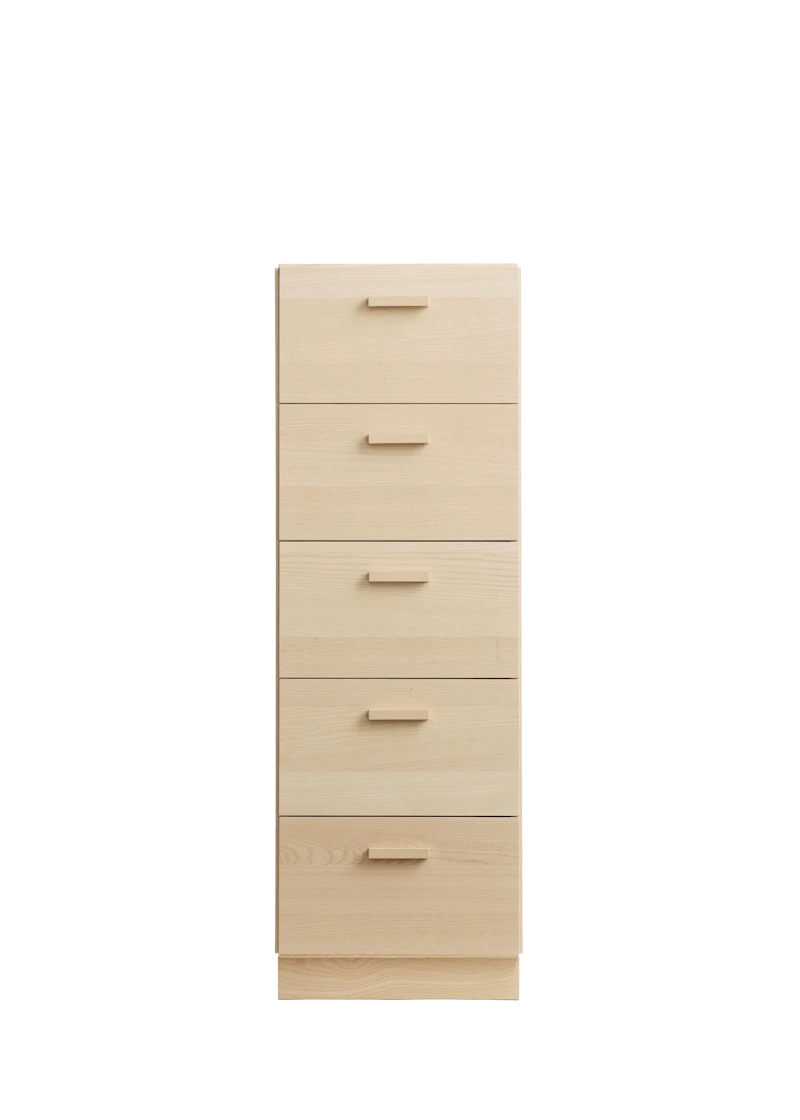 Relief Chest of drawers, tall  Ash/Ash