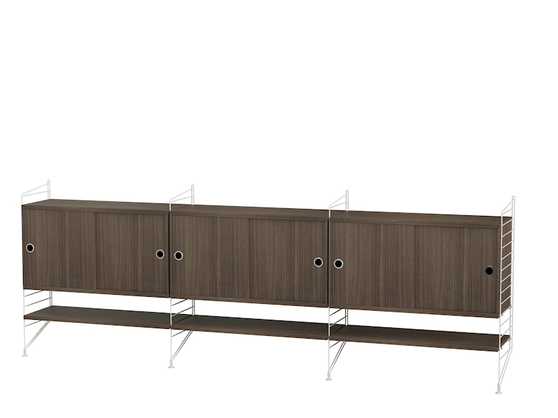 Living room F White/Walnut
