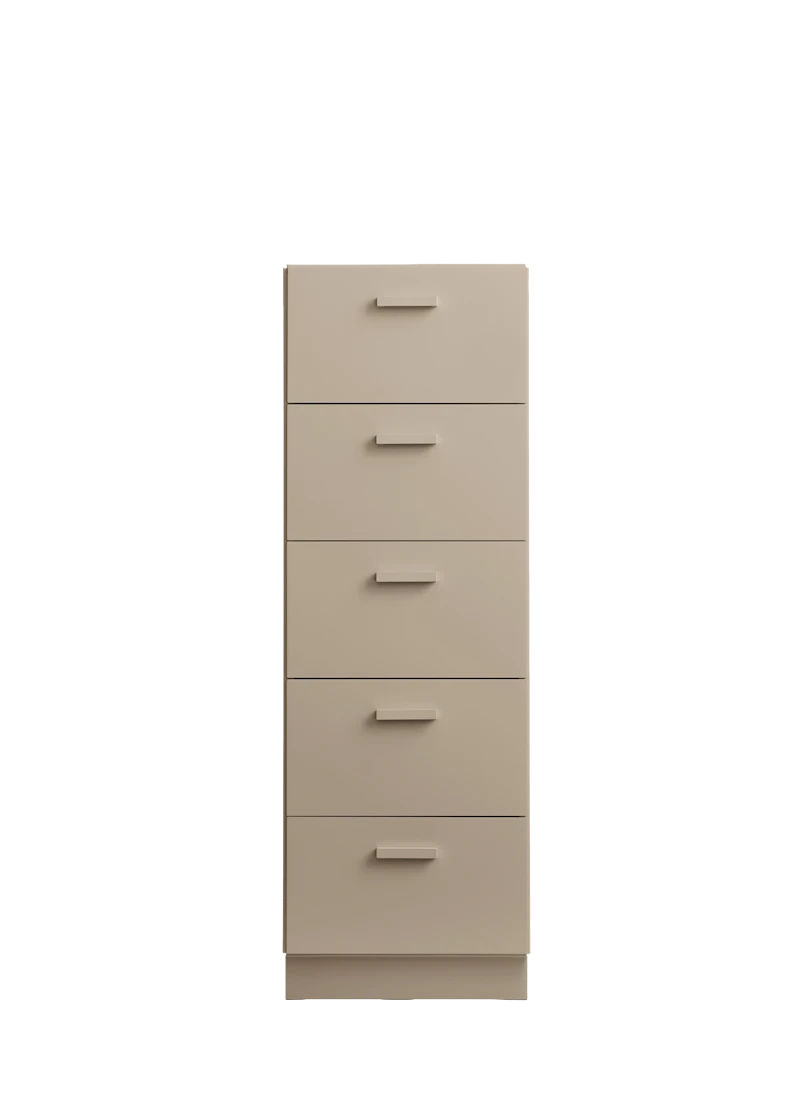 Relief Chest of drawers, tall  Beige