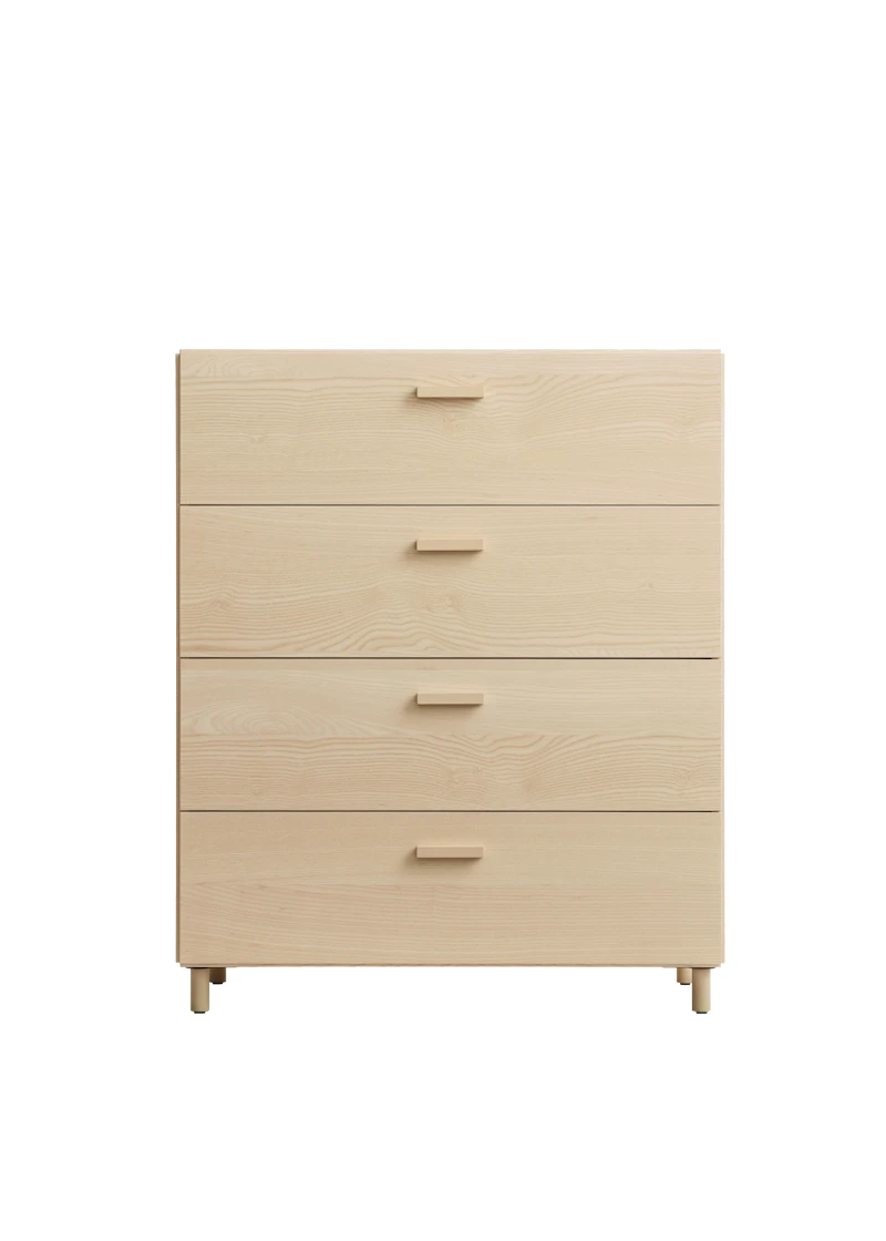 Relief Chest of drawers, wide  Ash/Ash