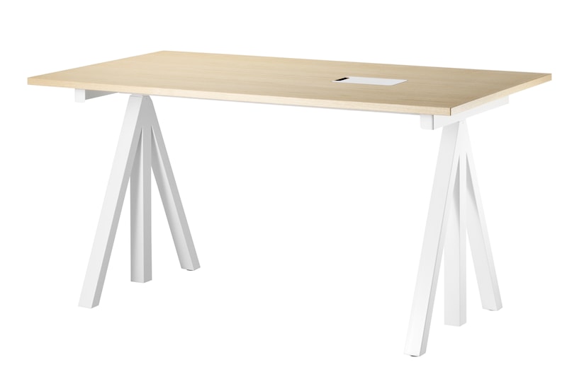 Bureaux 140x78 Blanc/Frêne