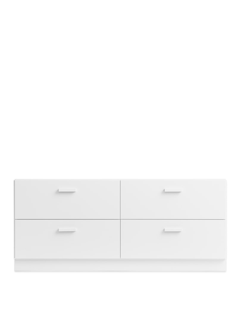 Relief Chest of drawers, low ホワイト