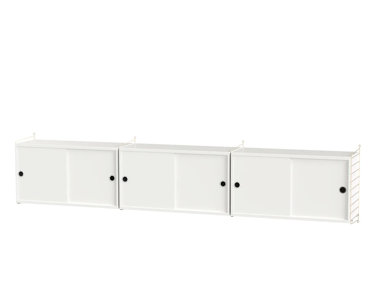 Product Image for String Vardagsrum D Beige/Vit Vägghängt sideboard med tre skåp, 240cm