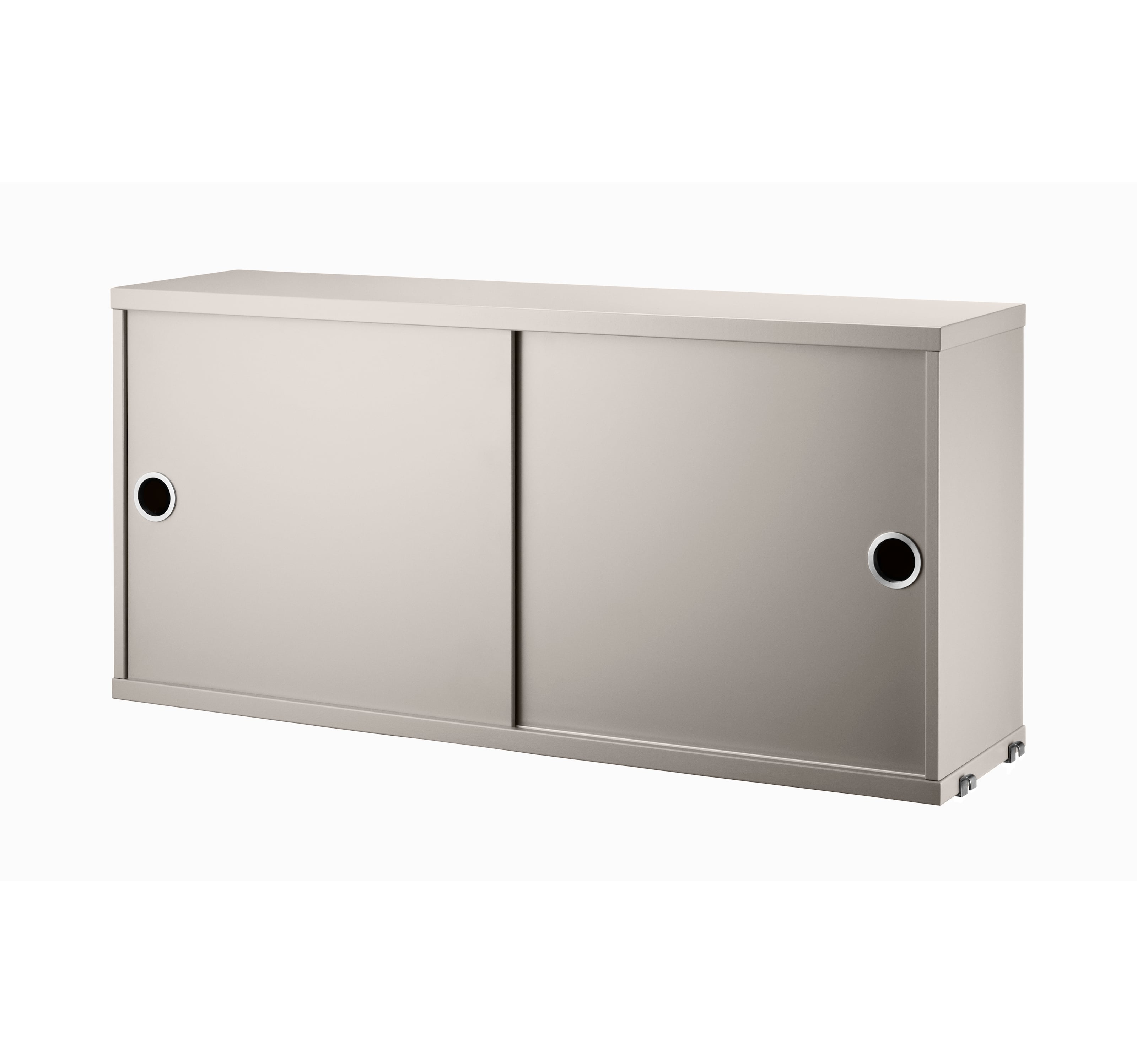 Cabinet with sliding doors w78 x d20 x h37 cm Beige