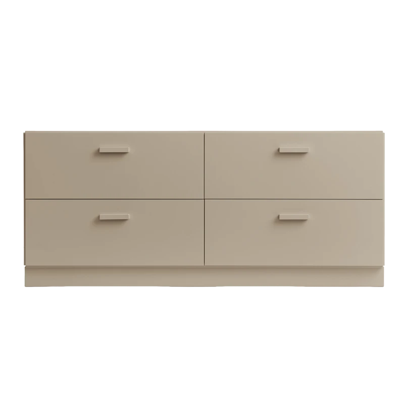 Relief Chest of drawers, low  Beige