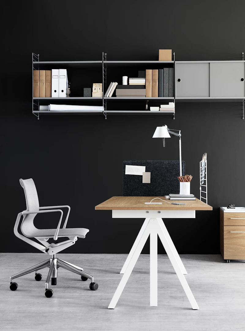 Height-adjustable work desk 160x78 Oak/Black