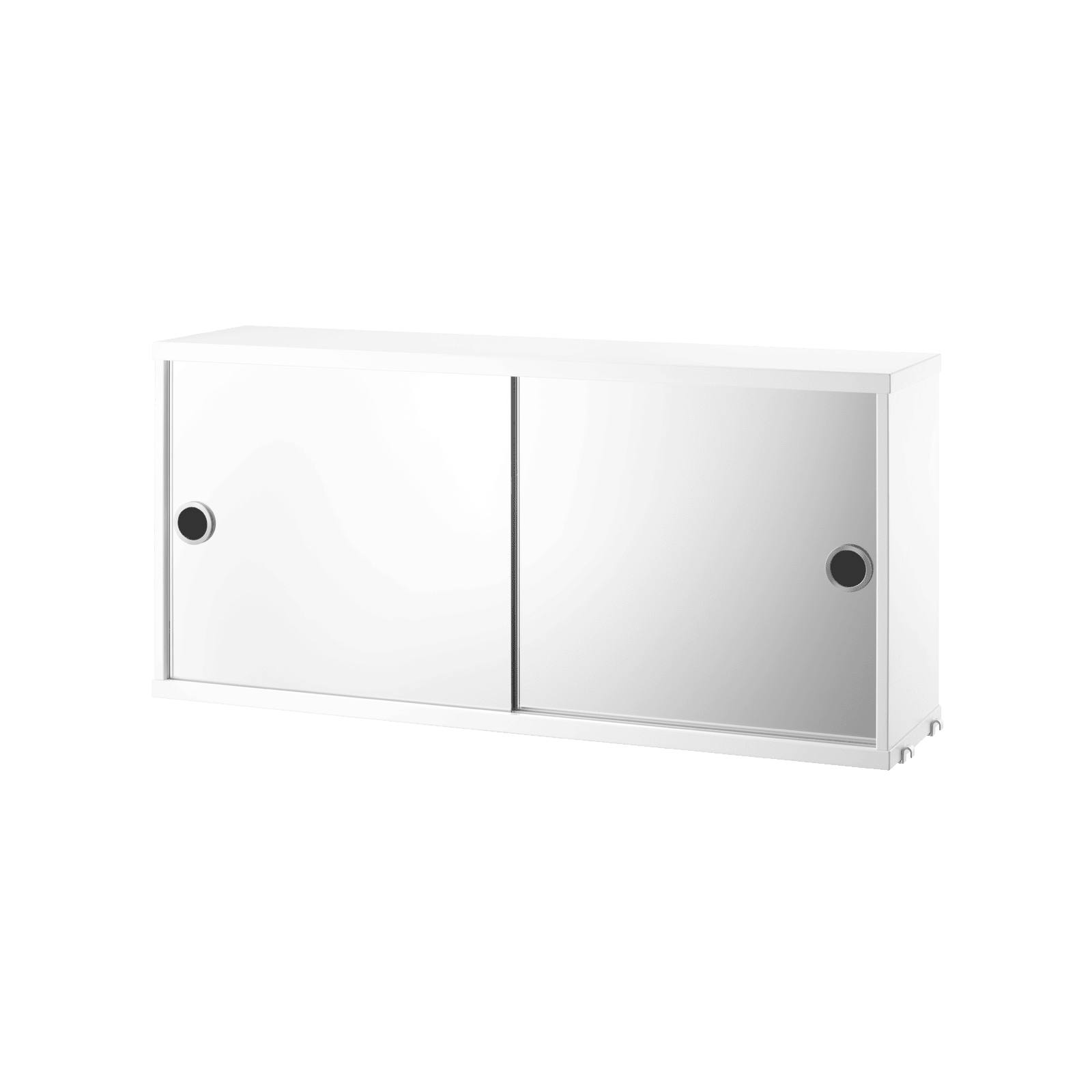 Cabinet with sliding mirror doors w78 x d20 x h37 cm White