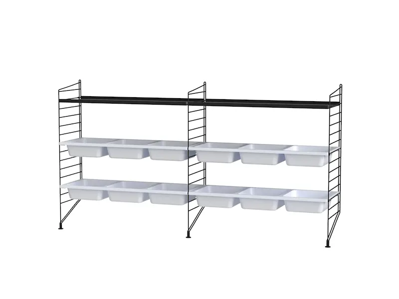 Metal Shelves Low Edge | String Furniture