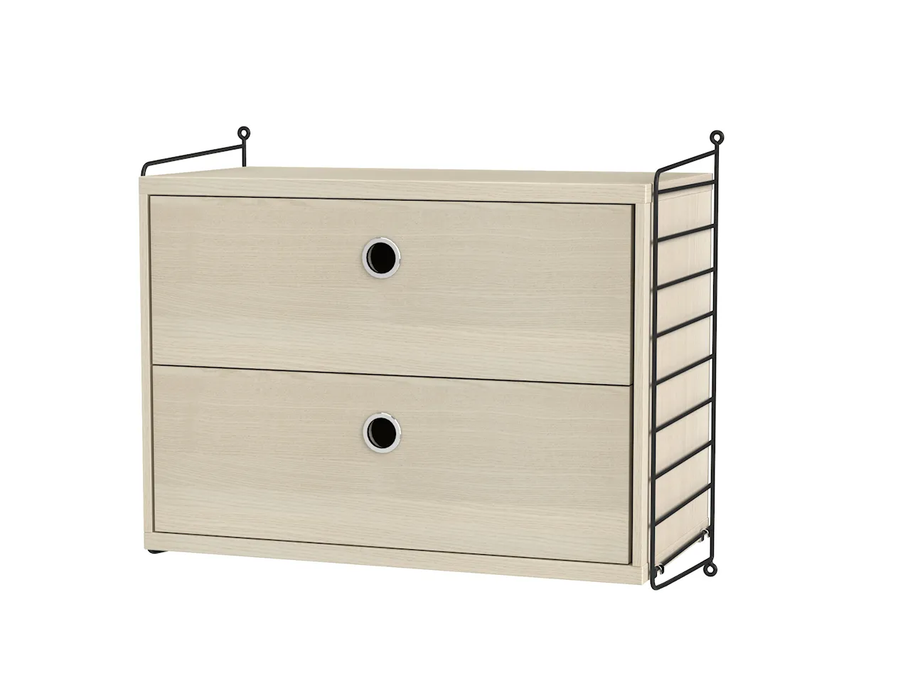 Product Image for String Sovrum A Svart/Ask Nattduksbord med lådhurts