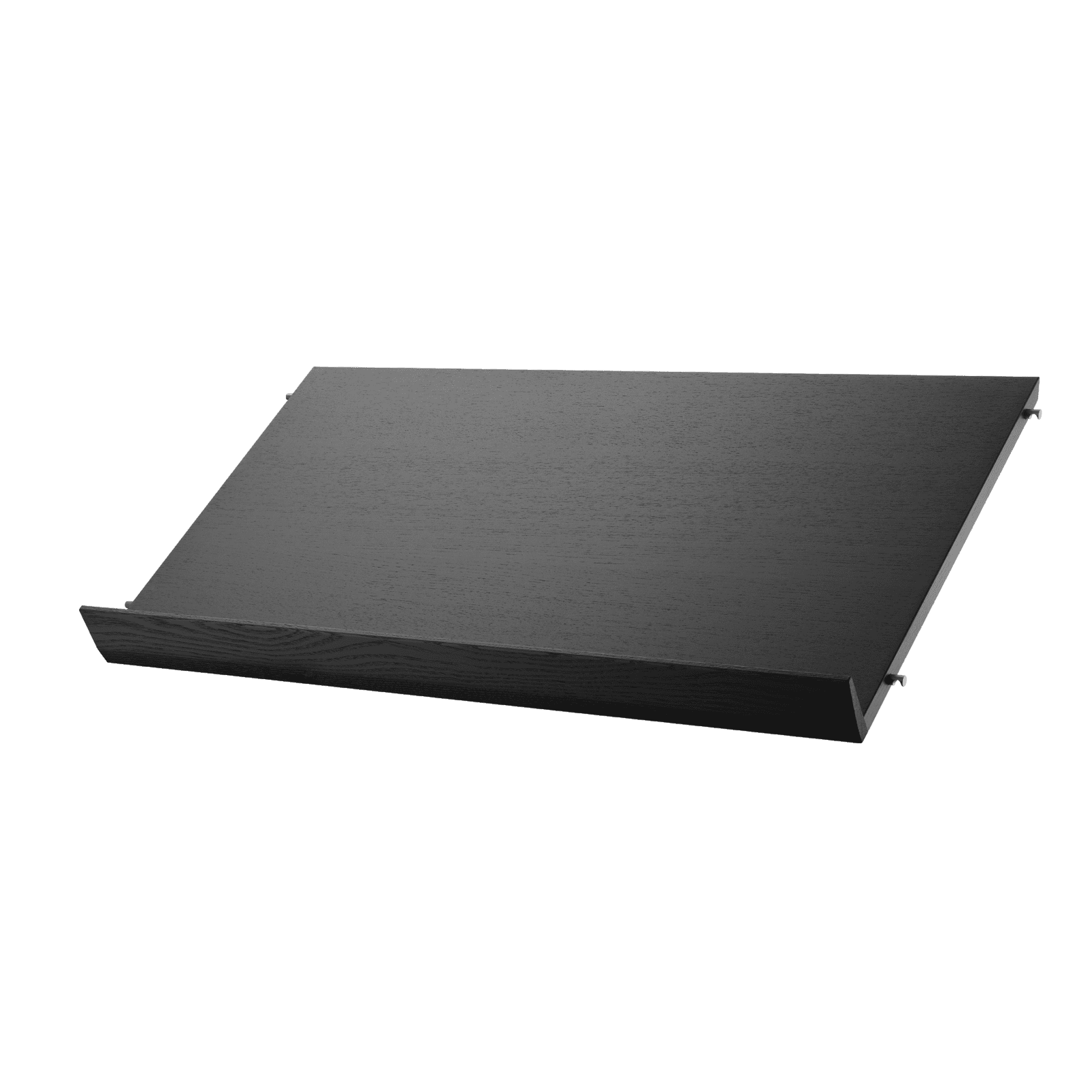 Magazine shelves solid w78 x d30 x h15 cm Black stained ash