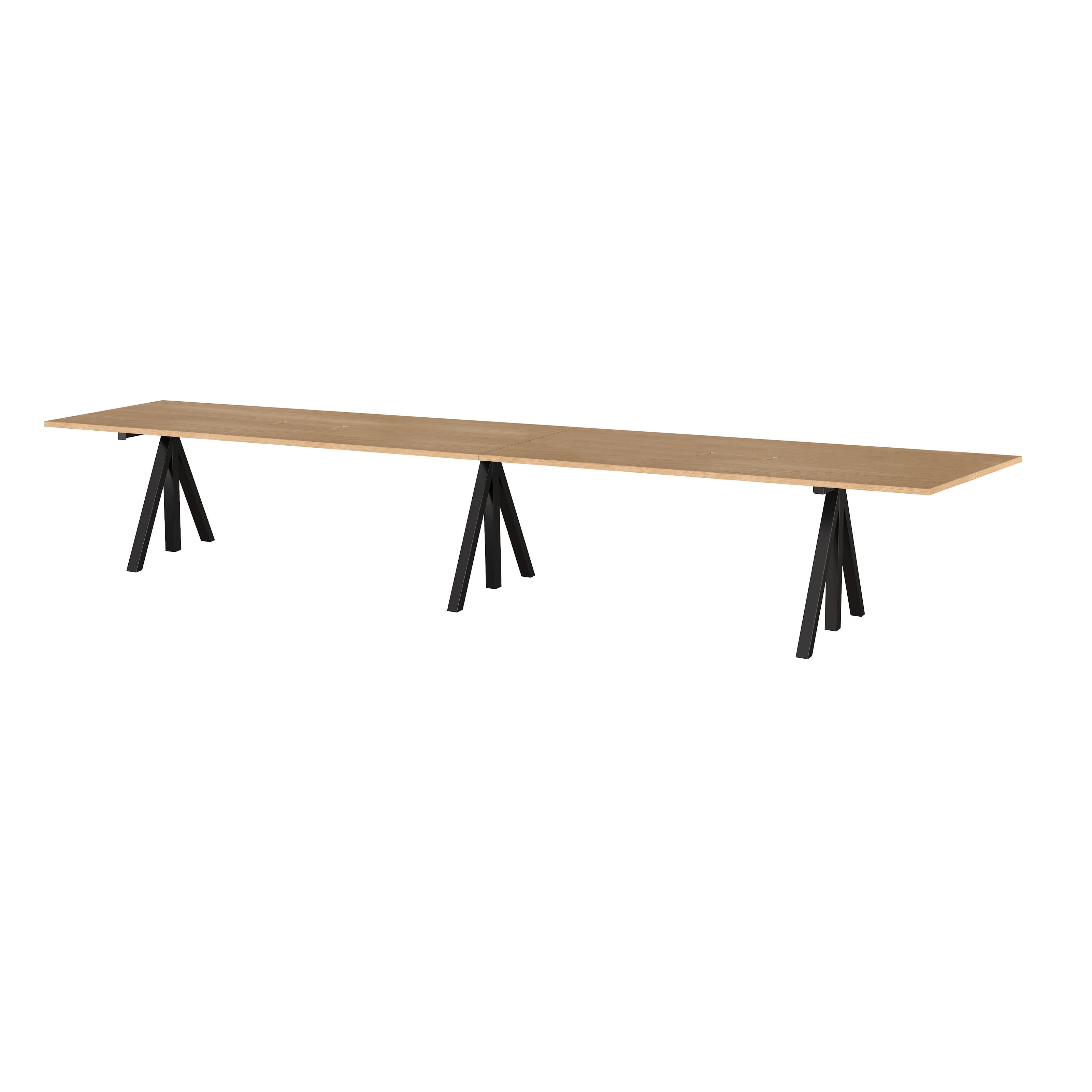 Height-adjustable conference tables 360x90 Oak/Black