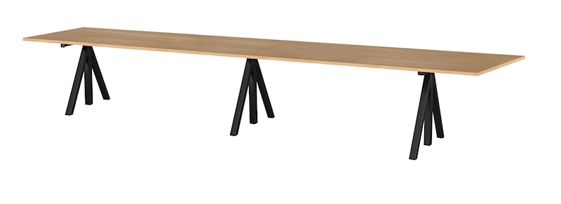 Height-adjustable conference tables 360x90 Oak/Black