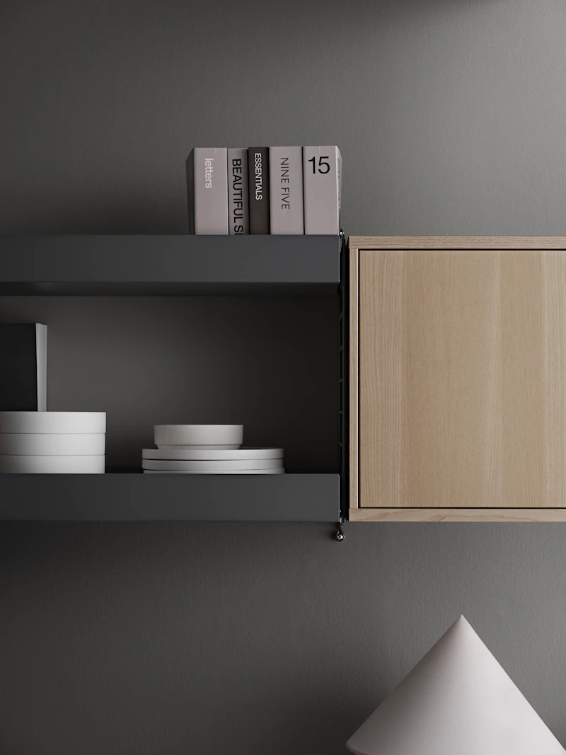 Metal shelf high edge