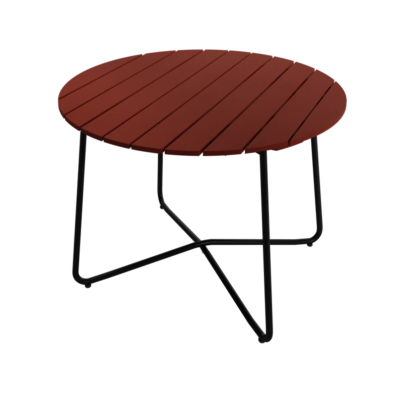 Bord 9A 100 - Mörkröd med svart stativ