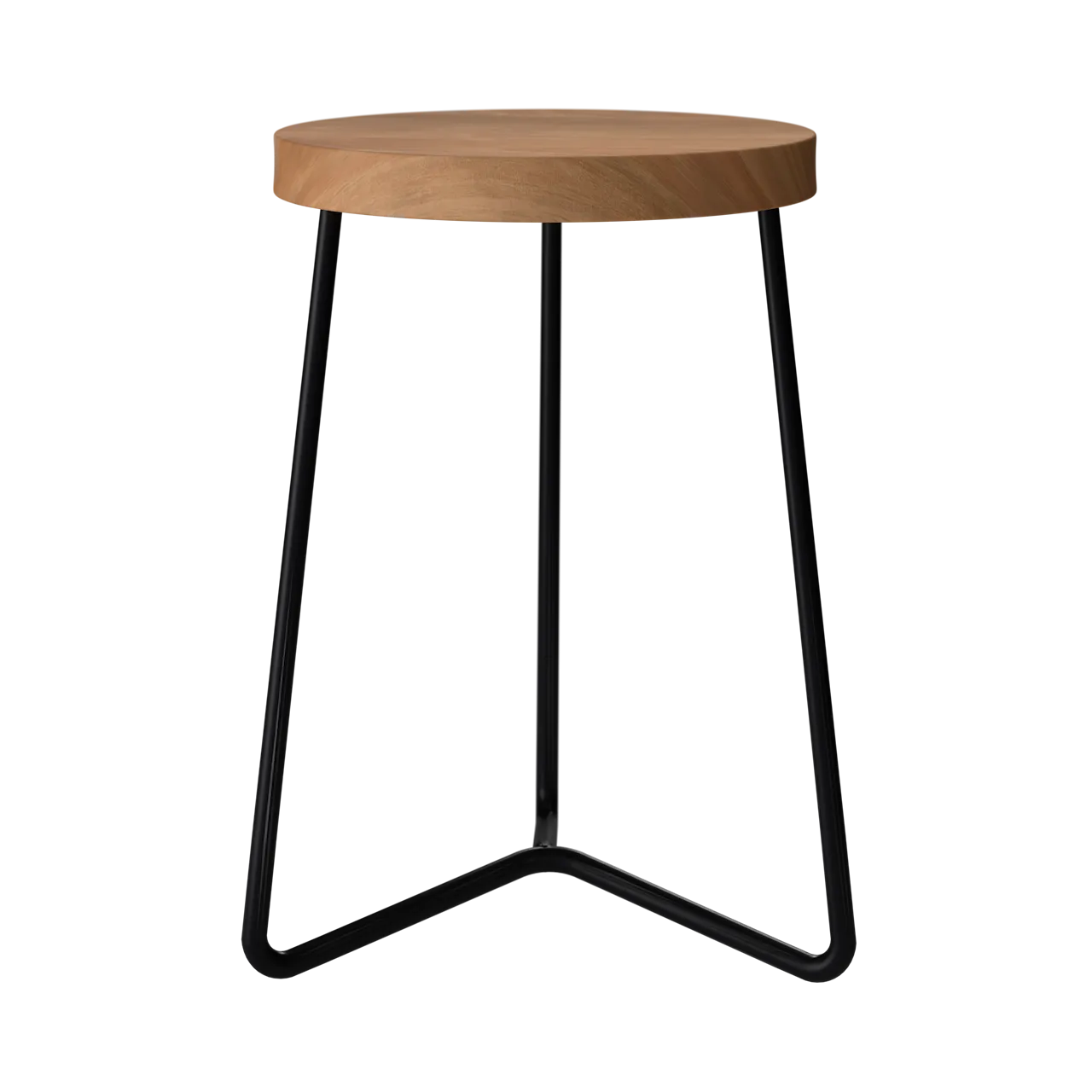 Pall V1 45 - Obehandlad teak med svart stativ