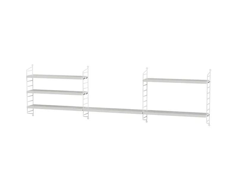 【美品】string pocket White W60×D15×H50 String® Pocket w60 x d15 x h50 cm Dark grey/Dark grey | String