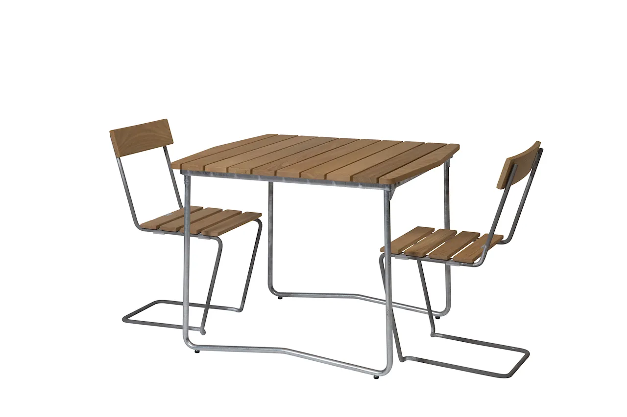 Table B31 84 - 2x Chair 1 Oak/Galvanized