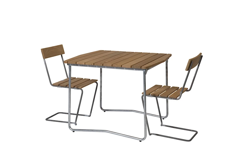 Table B31 84 - 2x Chair 1 Oak/Galvanized