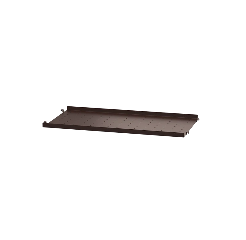 Metal shelf low edge