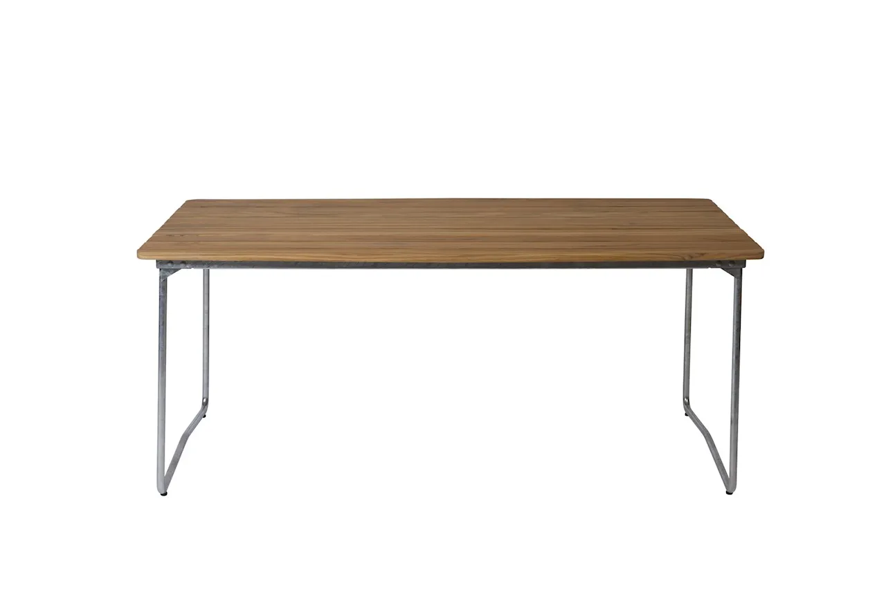 Bord B31 170 - Obehandlad teak med varmförzinkat stativ