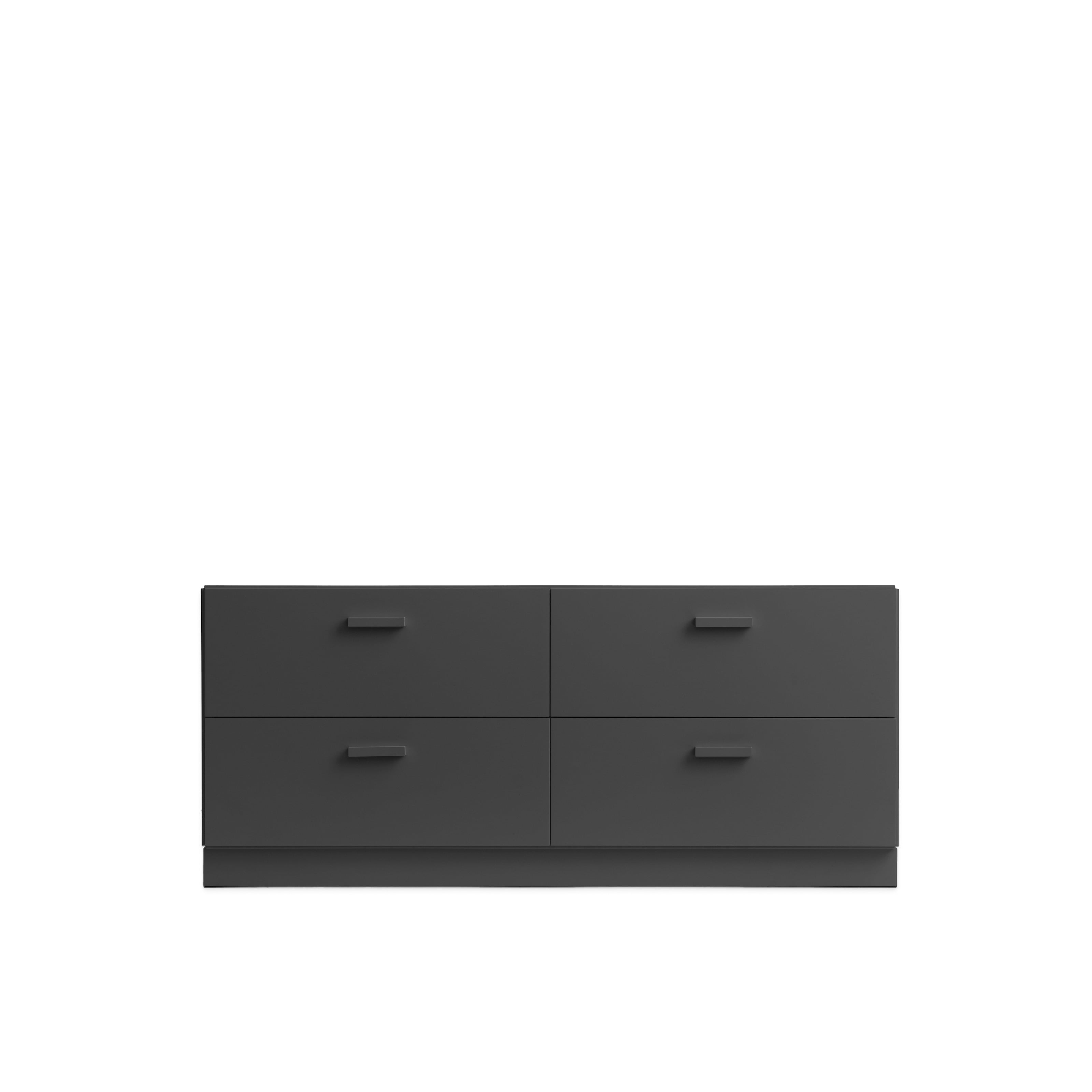 Relief Chest of drawers, low  Grey